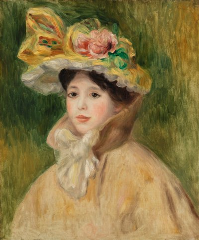 Frau mit Kapeline von Pierre Auguste Renoir