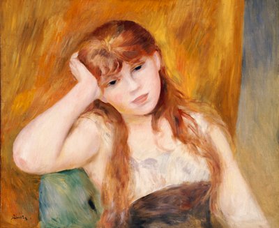 Junges blondes Mädchen, 1886 von Pierre Auguste Renoir