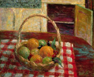 Obstkorb auf einem Tisch von Pierre Bonnard
