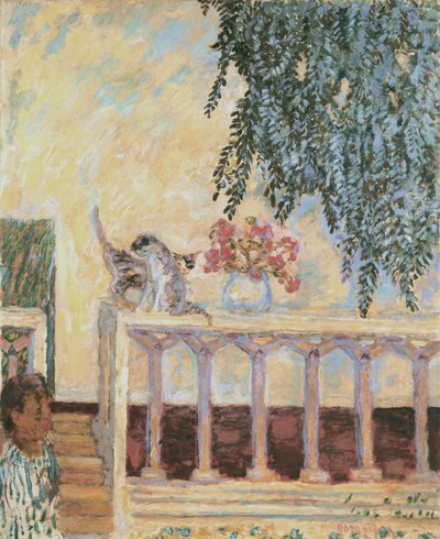 Katzen auf dem Geländer von Pierre Bonnard