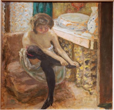 Die Frau mit schwarzen Strümpfen von Pierre Bonnard