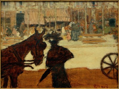 Das Fiakerpferd von Pierre Bonnard