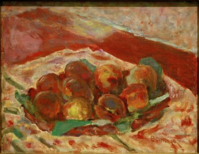 Korb mit Pfirsichen von Pierre Bonnard