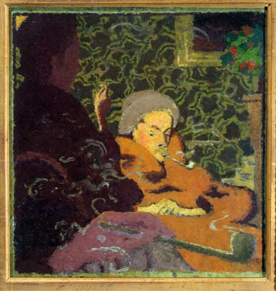 Privatsphäre. Charaktere rauchen die Pfeife von Pierre Bonnard