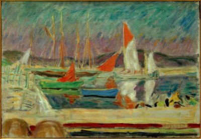 Segelboote im Hafen von Saint-Tropez von Pierre Bonnard