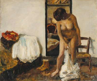 Frau beim Ausziehen von Pierre Bonnard
