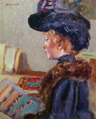 Junge Frau beim Drucken von Pierre Bonnard
