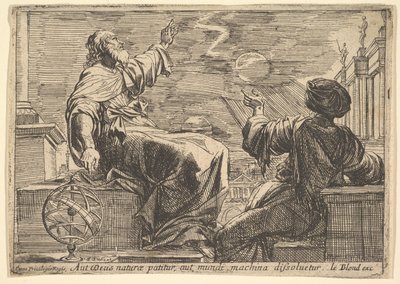 Zwei Philosophen beobachten eine Sonnenfinsternis von Pierre Brebiette