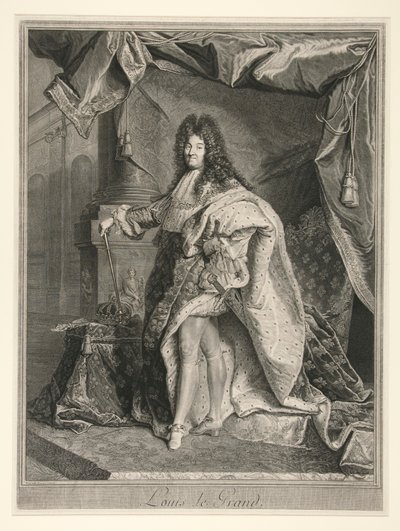 Ludwig XIV, König von Frankreich (1638-1715) von Pierre Drevet