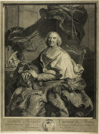 Porträt von Kardinal de Fleury von Pierre Drevet