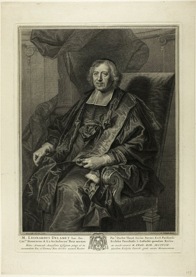 Porträt von Léonard de Lamet von Pierre Drevet