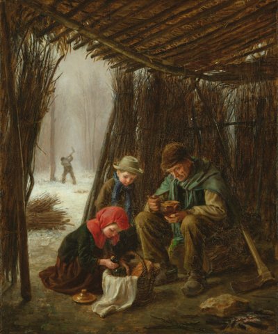 Das Mahl des Holzfällers von Pierre Edouard Frere