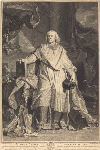 Jacques-Bénigne Bossuet von Pierre Imbert Drevet after Hyacinthe Rigaud