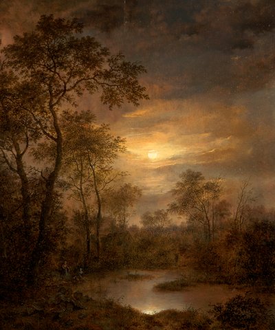 Mondlichtszene von Pierre Jean Hellemans