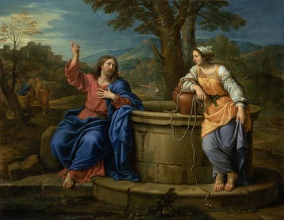 Christus und die Frau von Samaria von Pierre Mignard