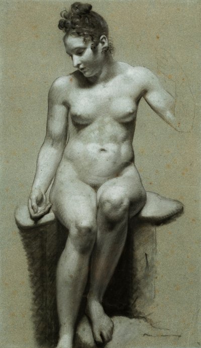 Sitzende weibliche Akt von Pierre Paul Prudhon
