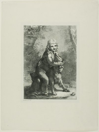 Junge mit einem Hund von Pierre Paul Prud