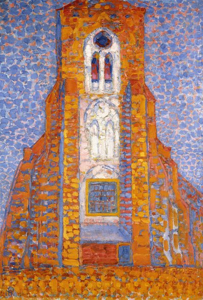 Kirche von Eglise de Zoutelande von Piet Mondrian
