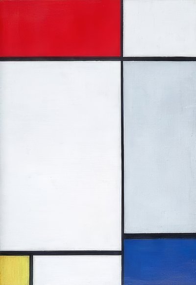 Komposition in Rot, Gelb und Blau von Piet Mondrian