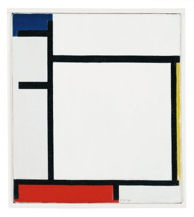 Komposition mit Blau, Gelb, Rot und Grau von Piet Mondrian