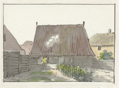 Haus mit Hintergarten von Pieter Bartholomeusz. Barbiers