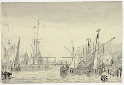 Schiffe im Hafen von Pieter Coopse