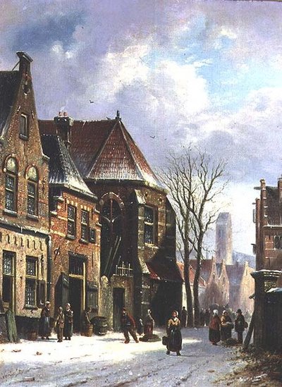 Eine niederländische Straßenszene von Pieter Gerard Vertin