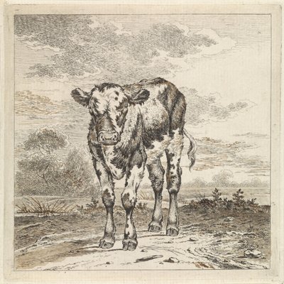 Landschaft mit Kalb von Pieter Janson
