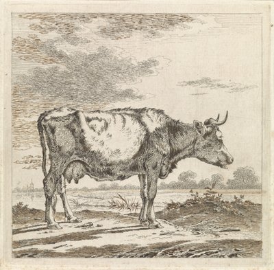 Landschaft mit Kuh am Wasser von Pieter Janson