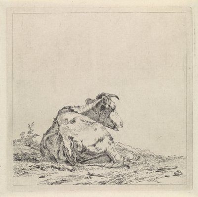 Landschaft mit liegender Kuh von Pieter Janson