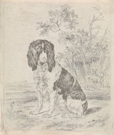 Sitzender Vorstehhund von Pieter Janson