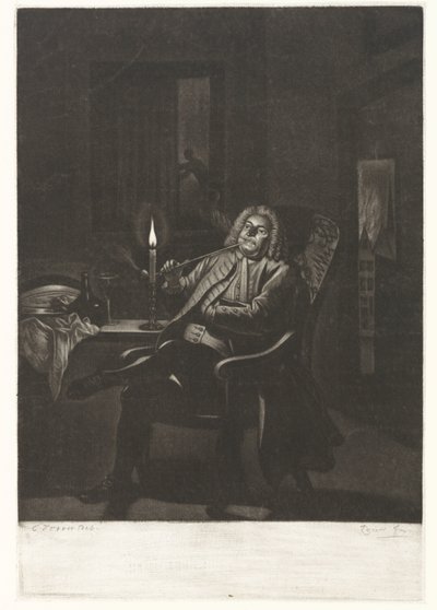Pfeiferauchender Mann von Pieter Louw