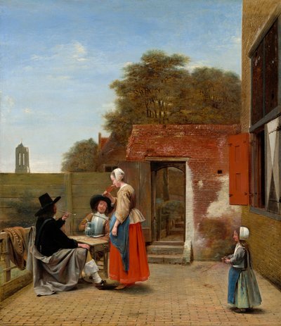 Ein holländischer Innenhof von Pieter de Hooch
