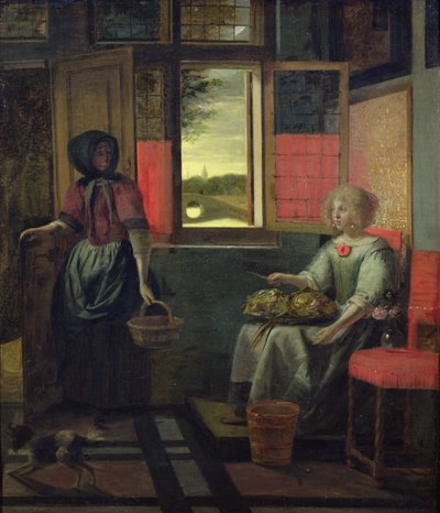 Ein niederländisches Interieur von Pieter de Hooch