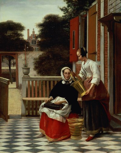 Eine Herrin und ihre Magd von Pieter de Hooch