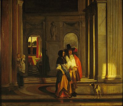 Aufbruch zum Spaziergang von Pieter de Hooch