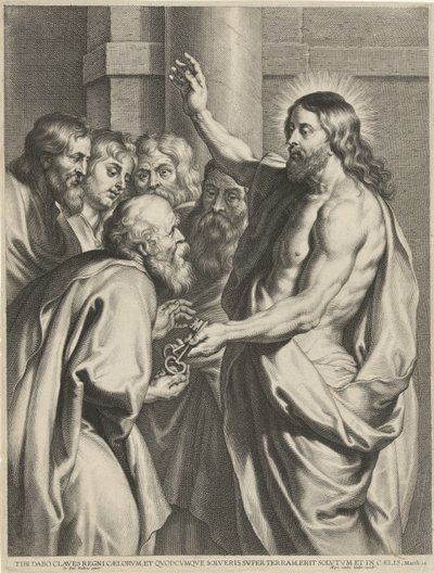 Christus übergibt Petrus die Schlüssel von Pieter de Jode (I)