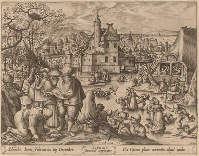 Winter von Pieter van der Heyden after Hans Bol