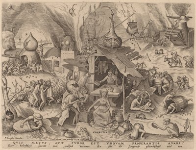 Geiz von Pieter van der Heyden after Pieter Bruegel the Elder