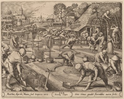 Frühling von Pieter van der Heyden after Pieter Bruegel the Elder