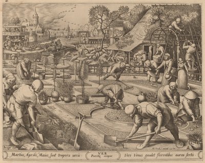 Frühling von Pieter van der Heyden after Pieter Bruegel the Elder