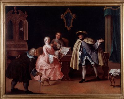 Die Musikstunde von Pietro (after) Longhi