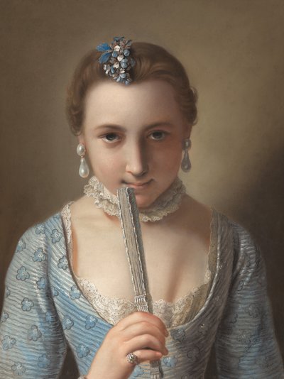 Junge Frau mit einem Fächer von Pietro Antonio Rotari