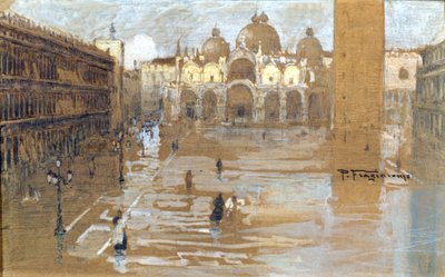 Venedig, Markusplatz. Gemälde von Fragiacomo von Pietro Fragiacomo