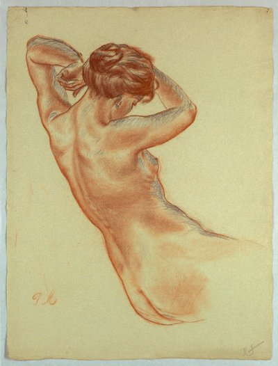 Halbfigur einer sitzenden nackten Frau von Pietro Montana
