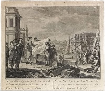 Peter der Große gründet Sankt Petersburg von Pietro Novelli