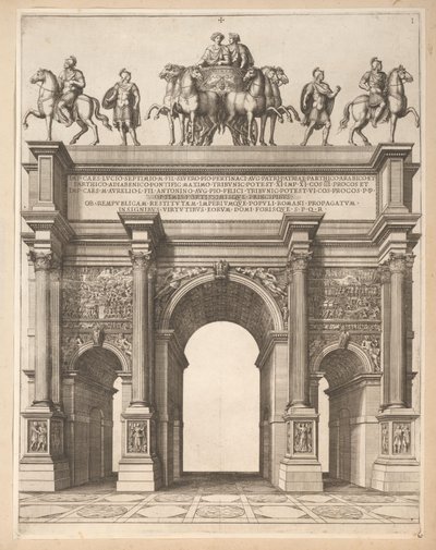 Bogen des Septimius Severus in Rom von Pietro Sante Bartoli
