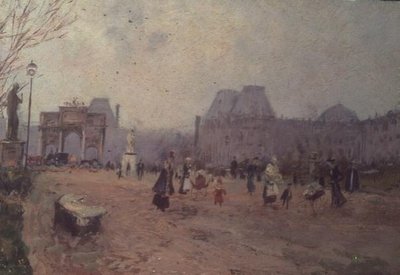Blick auf die Tuileriengärten, Paris von Pietro Scoppetta
