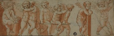 Fries mit acht Putti von Polidoro da Caravaggio
