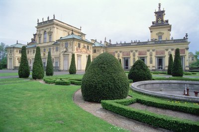Außenansicht des Palastes und der Gärten von Polish School